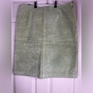 New Port News Suede Vivid Green Skirt